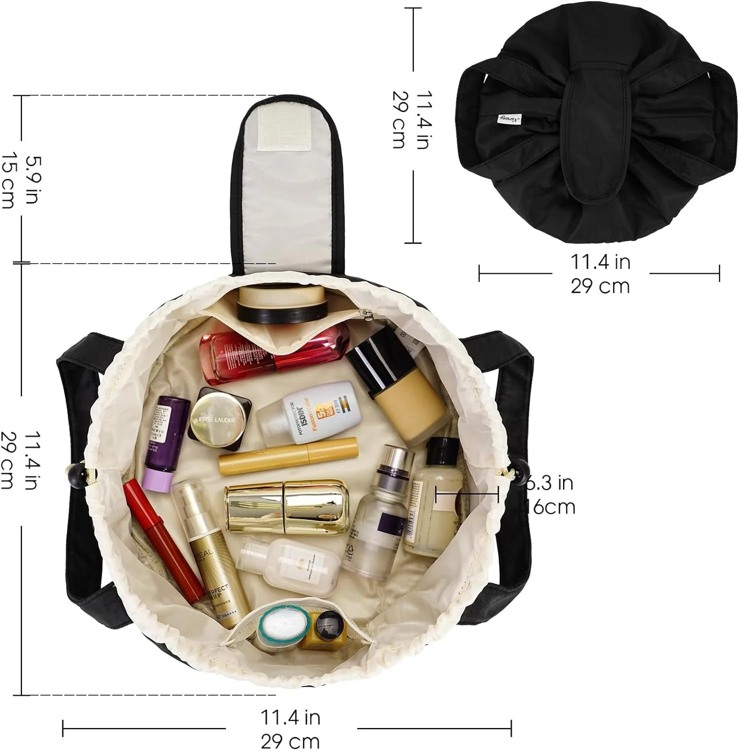 Elouva Drawstring Cosmetics Bag